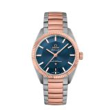 Globemaster 39mm Steel & Rose and Blue Dial Automatic Watch