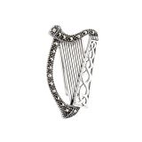 Sterling Silver Harp Brooch