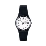 ONCE AGAIN, 34mm Round White Dial, Quartz, Black Case, Black Strap Watch