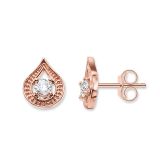 Purity of Lotus Rose Gold Plated Stud Earrings