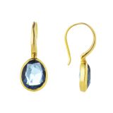 Yellow Gold Tulum Iolite Drop Earrings