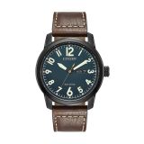 Gents Citizen Eco Black Vintage Style Chandler Strap Watch