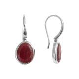 Juvi Silver Tulum Ruby Drop Earrings