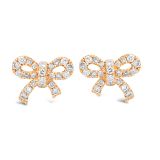 Moi 18k Rose Gold Bow Earrings