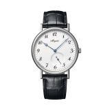 Classique 7147 40mm, White Dial, Self Winding, 18k White Gold Case, Alligator Leather Strap Watch