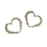 Alex Monroe Feather Heart Stud Earrings