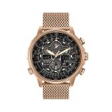 Navihawk A.T 48mm, Black Dial, Rose Gold PVD Stainless Steel, Eco-Drive Watch