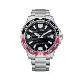 Photo of the Citizen Men's Sport 45mm Eco-Drive watch featuring a bold black dial, stainless steel case, and bracelet AW1527-86E. A versatile and durable timepiece powered by Eco-Drive technology, perfect for everyday wear and adventure.