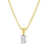 18K yellow and white gold diamond pendant