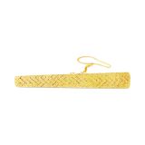 18k Gold Fancy Tie Clip