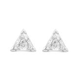 Weir Collection 18k Gold/Platinum Diamond Stud Earrings