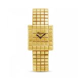Ice Cube, 25 mm, Quartz, 18K Yellow Gold