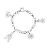 Happy Diamonds 18K White Gold Charm Bracelet