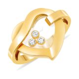 Happy Diamonds 18k Yellow Gold Heart Ring