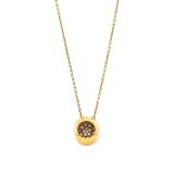 Georg Jensen Vintage 18K Yellow Gold Cave Pave Diamonds Pendant
