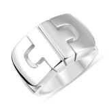 18k White Gold Parentesi Sz 63 Ring