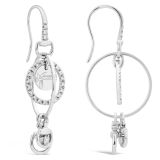 GG Flora 18k White Gold Flora Diamond Drop Earrings