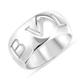 18k White Gold Diamond Monologo Ring