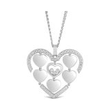 18k White Gold Happy Amor 0.27ct Diamond Necklace