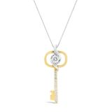 Weir Collection Diamond Key Pendant