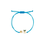 Yvonne Léon 9k Yellow Gold Bracelet Fil La Plage Turquoise Or Jaune Bracelet