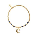 Photo of the ChloBo Love by the Moon Gold Plated Sodalite Bracelet GBSFR3347