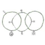Photo of the ChloBo Lucky Sterling Silver Aventurine Set of 3 Bracelets SBSTA3A