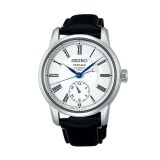 Presage 40.2mm White Dial Automatic Stainless Steel Case Leather Strap Watch