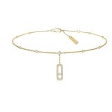 Messika 18K Yellow Gold Move Uno Pavé Diamond Ankle Bracelet 06592-YG