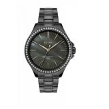 Hugo Boss Victoria Horloge Ladies 36mm Black Dial Quartz Stainless Steel Watch HB1502458