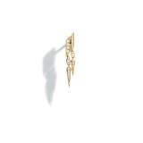 Statement Paris Anyway 18K Yellow Gold Double Drops Diamonds One Piece Earring FSJ511-000