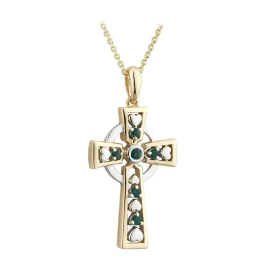 Solvar 10ct Gold & Sterling Silver Celtic Cross Pendant Solvar 10ct Gold & Sterling Silver Celtic Cross Pendant